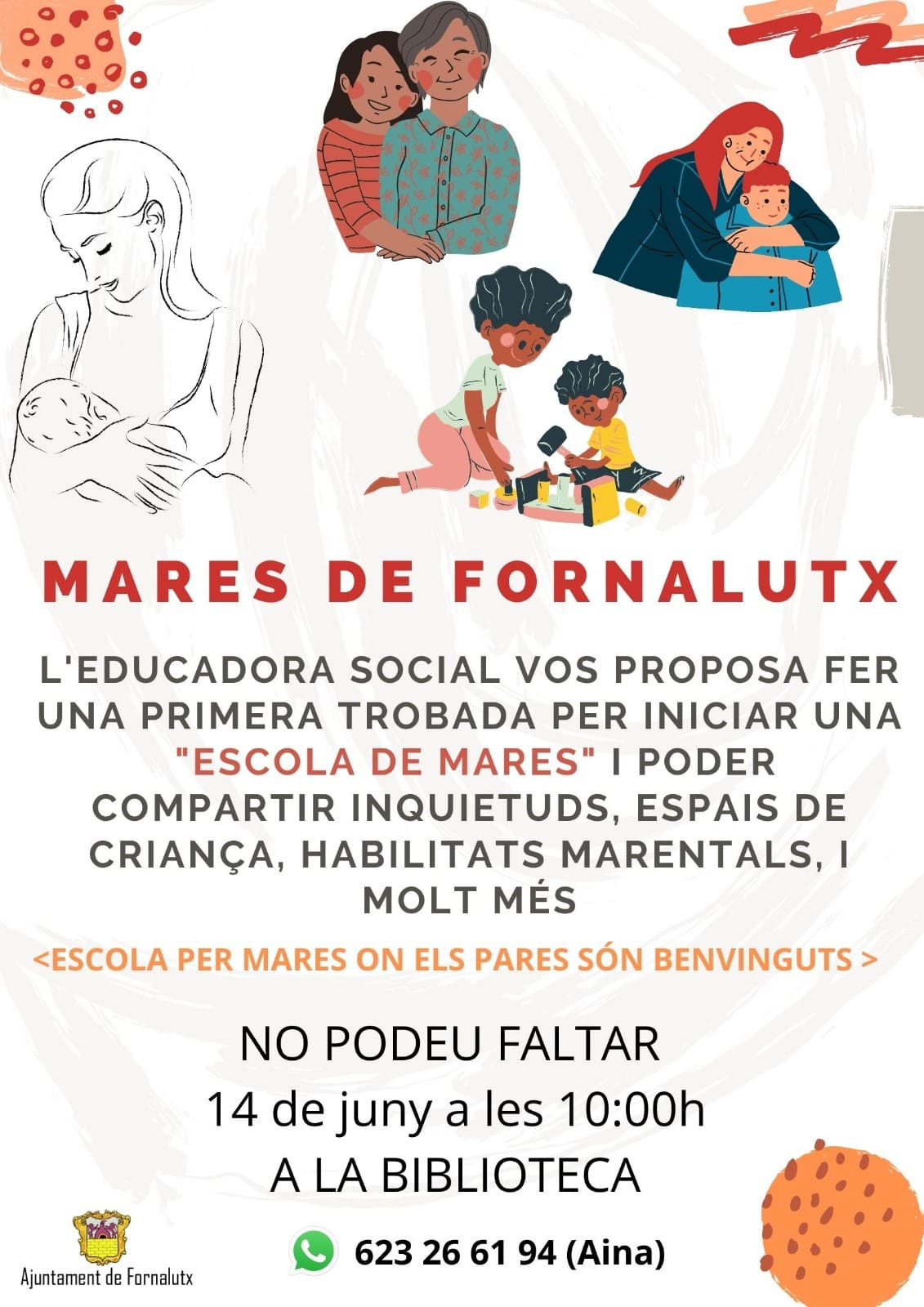 Escola de Mares amb l'educadora social